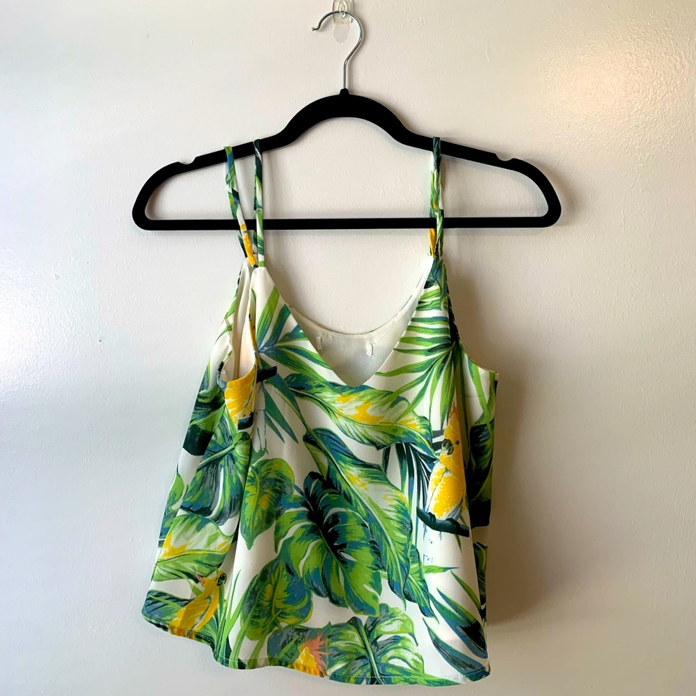 Flowy leaf print top